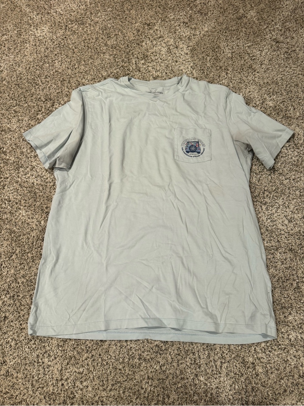 Vineyard Vines Light Blue Pocket Graphic Tee